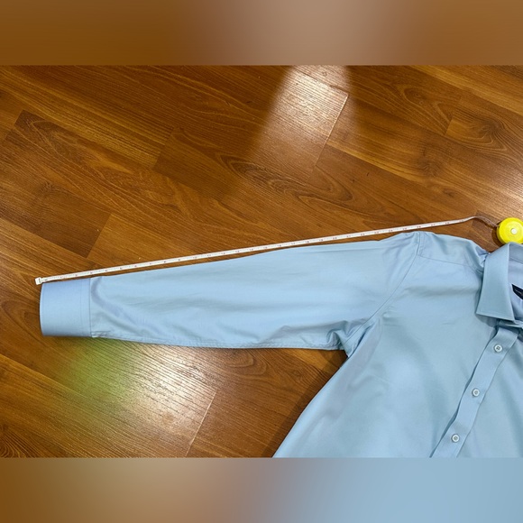Tailor Store L/S Button Down Dress Shirts Slim Fit Royale Light Blue Size Custom - Picture 3 of 8